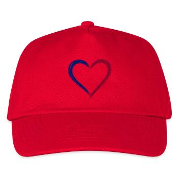 Heart is blau and scarlet - Kids’ Baseball Cap - red - Front