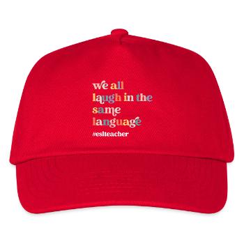 Wir lachen alle in derselben Sprache - Kinder Basecap - Rot - Vorne