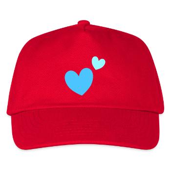 Graphique en duo cœur bicolore - Casquette de baseball Enfant - rouge - Devant