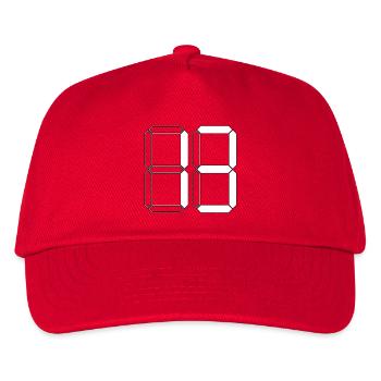 NUMMER 13 Dreizehn Geburtstag Geschenk Digital - Kinder Basecap - Rot - Vorne