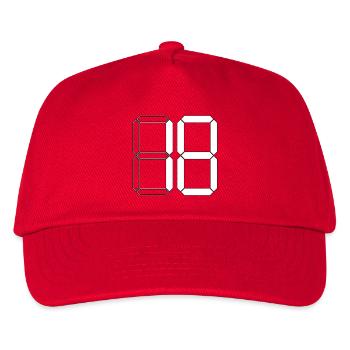 NUMMER 18 Achtzehn Geburtstag Geschenk Digital - Kinder Basecap - Rot - Vorne