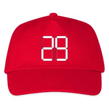 NUMBER 29 Twenty-Nine Gift Digital - Kids’ Baseball Cap - red - Front