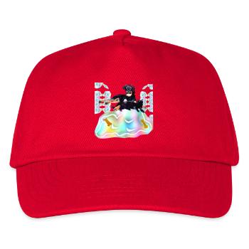 Lobo mâle - Nuage arc-en-ciel avec chien et chat - Casquette de baseball Enfant - rouge - Devant