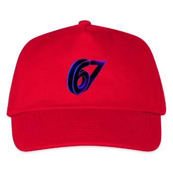 67 Neon Glow - Kinder Basecap - Rot - Vorne