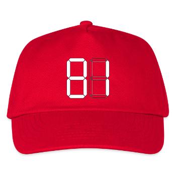 NUMBER 81 Eighty-One Gift Digital - Kids’ Baseball Cap - red - Front