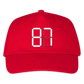 NUMBER 87 Eighty-Seven Gift Digital - Kids’ Baseball Cap - red - Front