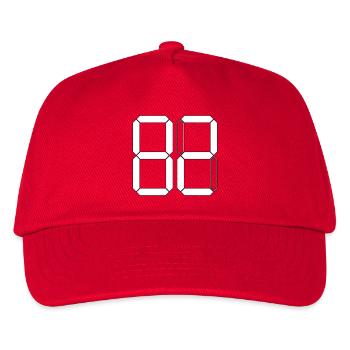 NUMBER 82 Eighty-Two Gift Digital - Kids’ Baseball Cap - red - Front