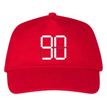 NUMMER 90 Neunzig Geschenk Digital - Kinder Basecap - Rot - Vorne