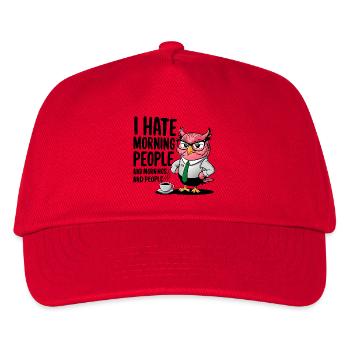Morgenmuffel Büro-Eule im Anzug - Casquette de baseball Enfant - rouge - Devant
