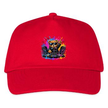Teddy Bear DJ Neon Splash - Casquette de baseball Enfant - rouge - Devant