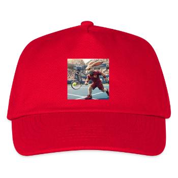 Racquet Rabbit Rally - Kids’ Baseball Cap - red - Front