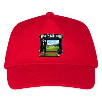 SCREEN GOLF CREW - Kinder Basecap - Rot - Vorne