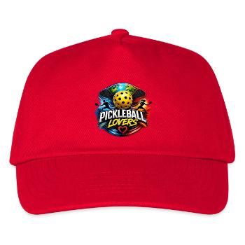 PICKLEBALL-LIEBHABER - Kinder Basecap - Rot - Vorne