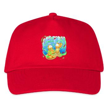 Neon Orb Friends - Kids’ Baseball Cap - red - Front