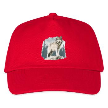 Wolf Vintage - Kids’ Baseball Cap - red - Front