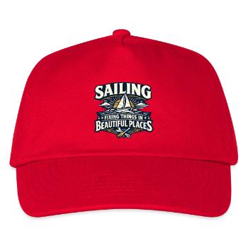 Sailing Repairs - Kids’ Baseball Cap - red - Front