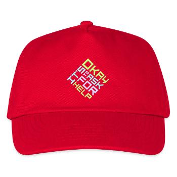 It's Okay To Ask For Help Help Questions Saying Logo - Kids’ Baseball Cap - red - Front