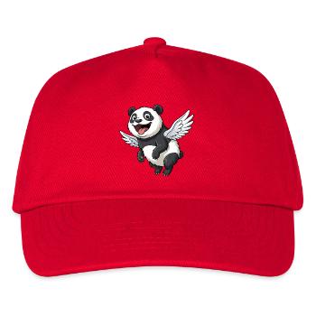 Cute Panda Angel with Wings Cartoon - Kids’ Baseball Cap - red - Front
