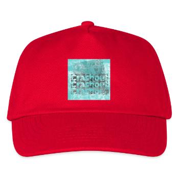 Noisy typo graphics in cyan look - Kids’ Baseball Cap - red - Front