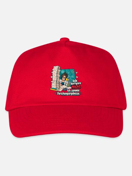 MINT Lehrer Korrektur Humor Lehrerspruch - Kinder Basecap - Rot