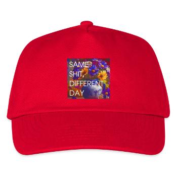 Bunte Blüten vs Alltag - Kinder Basecap - Rot - Vorne