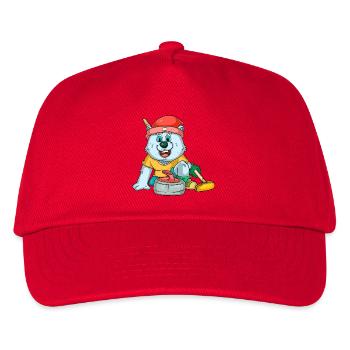 Eisbären Curling - Kinder Basecap - Rot - Vorne