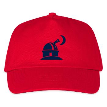 Sternwarte Observatorium Logo - Kinder Basecap - Rot - Vorne