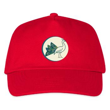 Pfau - Kinder Basecap - Rot - Vorne