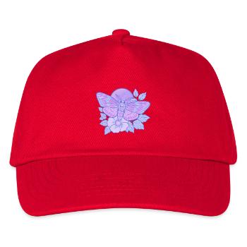 Mystic Skull Moth Pastellpastell - Kinder Basecap - Rot - Vorne