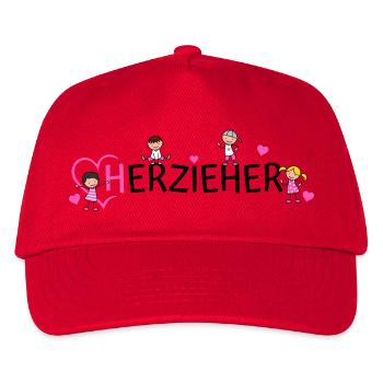 Erzieher Herz Herzieher  - Kinder Basecap - Rot - Vorne