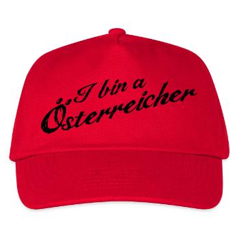 I bin a Österreicher - Kinder Basecap - Rot - Vorne