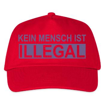 Aucun être humain n’est illégal - Casquette de baseball Enfant - rouge - Devant