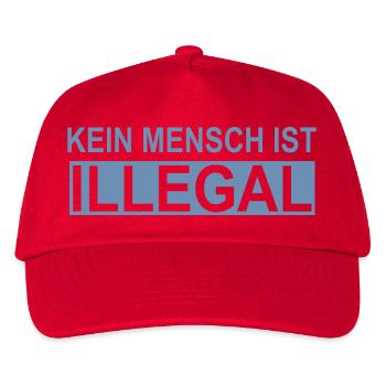 Aucun être humain n’est illégal - Casquette de baseball Enfant - rouge - Devant