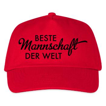 Beste Mannschaft der Welt - Kinder Basecap - Rot - Vorne