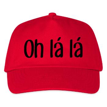 Oh lá lá - Dicton cool - Citation cool - Casquette de baseball Enfant - rouge - Devant