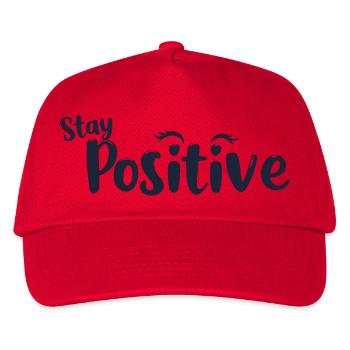 STAY POSITIVE - Kids’ Baseball Cap - red - Front