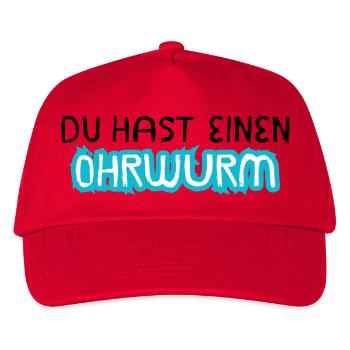 Ohrwurm - Kinder Basecap - Rot - Vorne