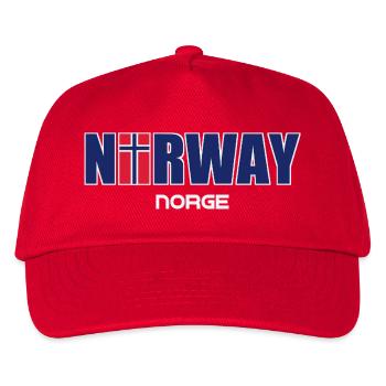 Norway - Norge - Norwegen - Flagge - Skandinavien - Kinder Basecap - Rot - Vorne