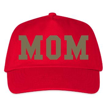 MOM – Bold College Style for Mother's Day - Kids’ Baseball Cap - red - Front