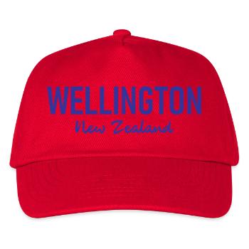 Wellington - New Zealand - Aotearoa - Neuseeland - Kinder Basecap - Rot - Vorne
