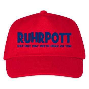 Ruhrpott - Dat hat wat mittn Herz zu tun - Zeche - Kinder Basecap - Rot - Vorne