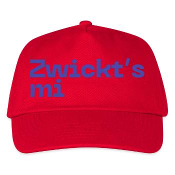 Zwickt's mi - Austropop - Kinder Basecap - Rot - Vorne