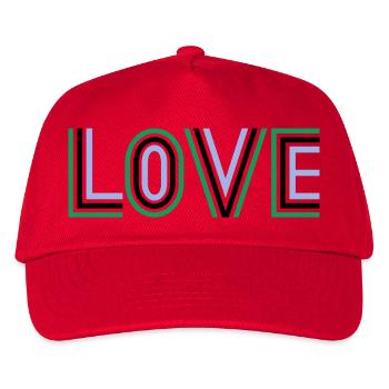 Rétro vert noir bleu score de tennis amour - Casquette de baseball Enfant - rouge - Devant