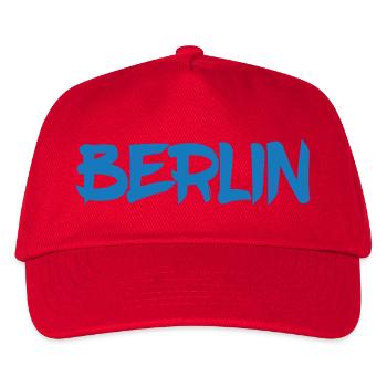 Berlin - Deutschland - Hauptstadt - Berliner Bär - Kinder Basecap - Rot - Vorne