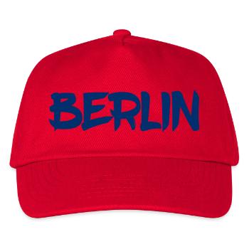 Berlin - Deutschland - Hauptstadt - Berliner Bär - Kinder Basecap - Rot - Vorne