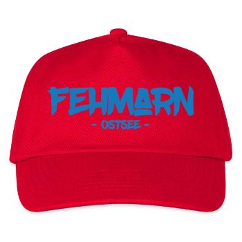 Fehmarn - Ostsee - Insel - Strand - Sommer - Sonne - Kinder Basecap - Rot - Vorne