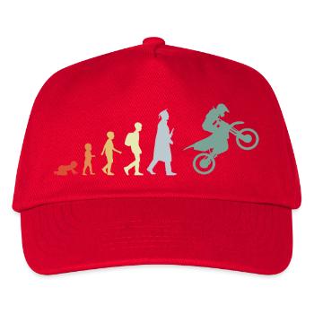 Child to Motocross Rider Evolution - Kids’ Baseball Cap - red - Front