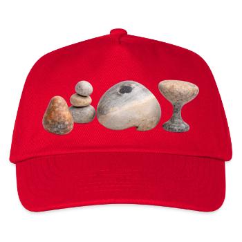 Stacking Stones Zen Pattern - Kids’ Baseball Cap - red - Front