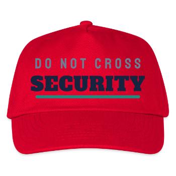 Security College Schriftzug - Türsteher Ordner - Kinder Basecap - Rot - Vorne