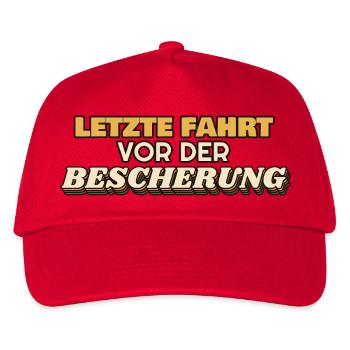 Letzte Fahrt vor der Bescherung - Busfahrer - Kinder Basecap - Rot - Vorne